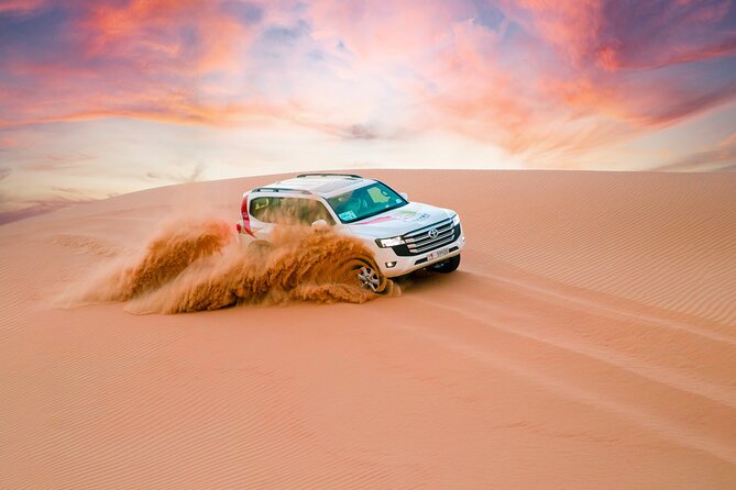 Abu Dhabi Morning Desert Safari: 4x4 Dune Bashing, Camel Ride and Sandboarding - A camel farm and a short ride