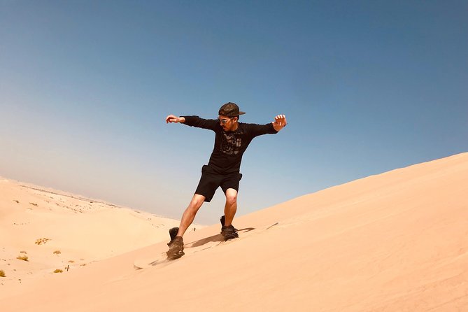 Abu Dhabi Morning Desert Safari,Dune Bashing,Sandboarding,Camel Riding&Quad Bike - Leaving Abu Dhabi for the open dunes