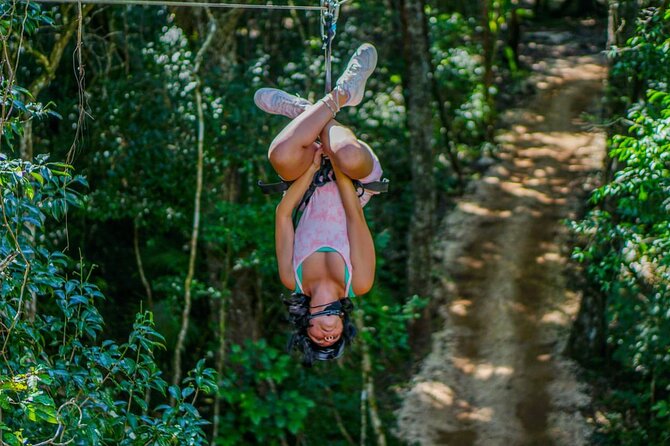 Adrenaline experience from Cancun Atvs Ziplines and a Mayan Cenote - Shared ATVs in the jungle