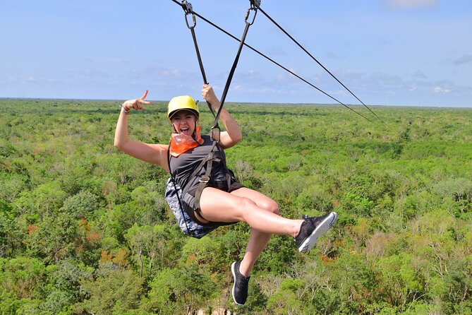 Adventure in the Mayan Jungle with ATV and Zip Line in Tulum - Entering the cave cenote