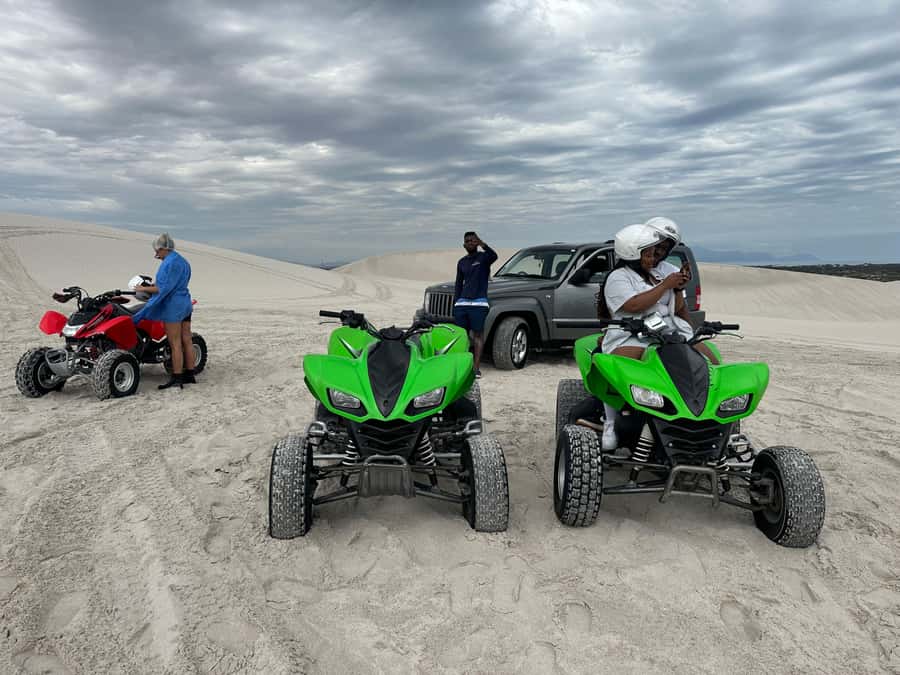 AFFORDABLE Atlantis Dunes Quad Bike tour with PHOTOSHOOT - Riding the White Dunes Near Cape Town