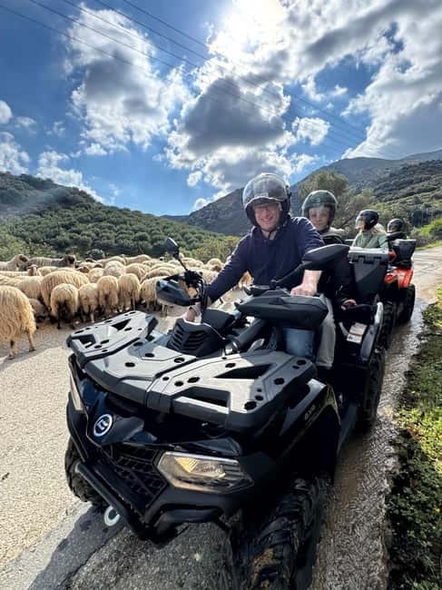 Ag. Pelagia Crete: Quad Safari to explore authentic villages - Sea views on the first off-road section