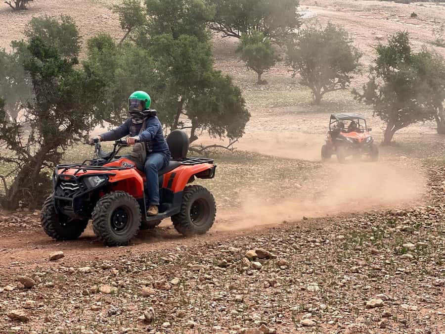 Agadir: Agafay Desert Quad Biking With Goats On The Tree - Two hours across dusty, uneven ground