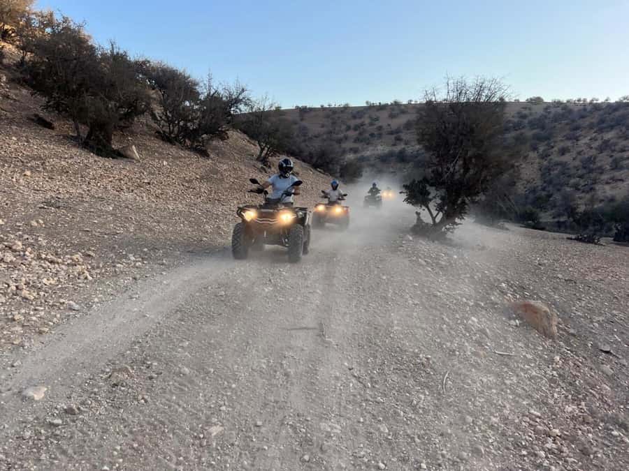 Agadir: Agafay Desert Quad Biking With Goats On The Tree - Stopping for goats in the argan trees