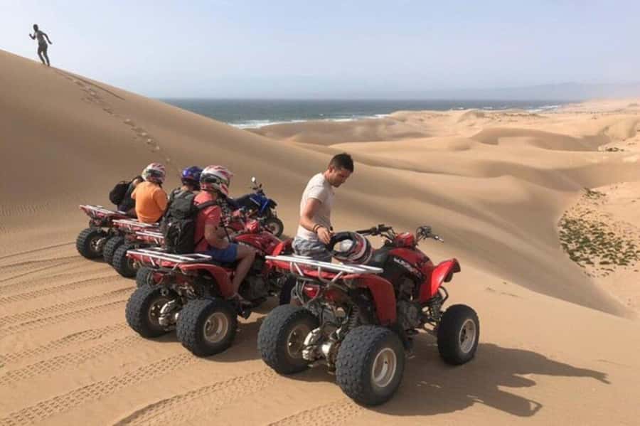Agadir/Taghazout: Beach Quad Bike & Desert Sandboarding Tour - Arriving at Sidi Toual Beach