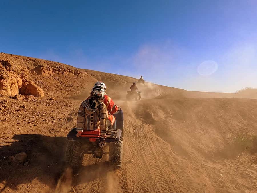 Agafay and atlas: Quad and camel experience - The camel ride, cheich scarf included
