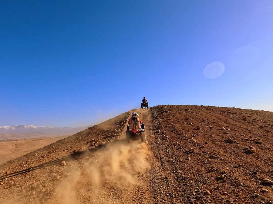 Agafay and atlas: Quad and camel experience - The tea stop and camp setting