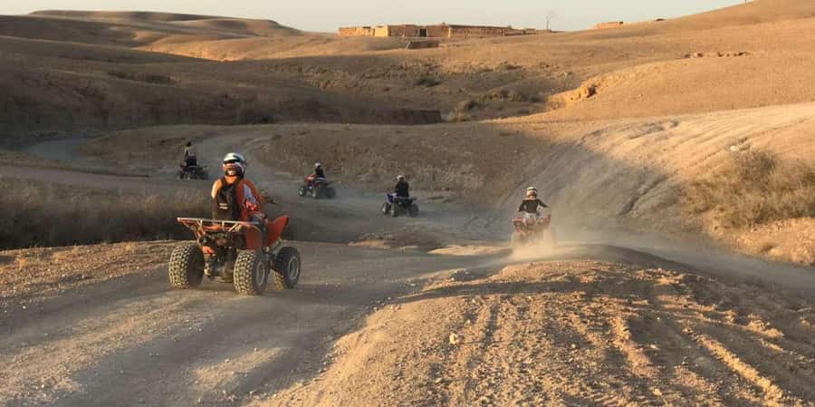 Agafay Desert Quad Biking - Getting familiar with the quad before the ride