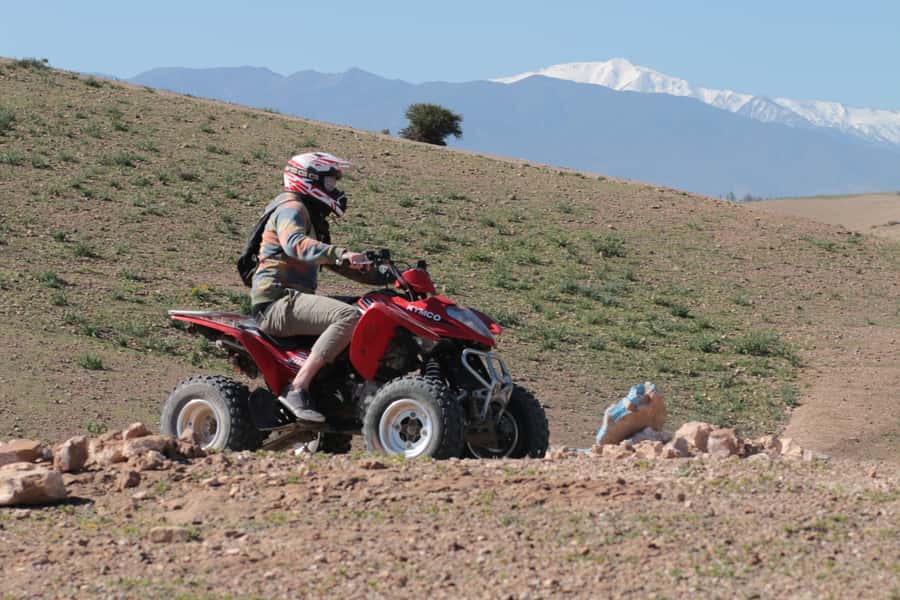Agafay Desert: Quad, Camel Ride & Luxury Lunch with Pool - A slower hour on a friendly camel
