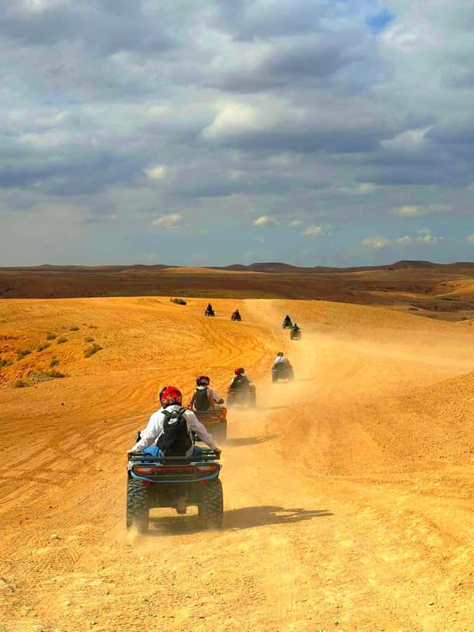 Agafay tour Quade Bike, Sunset and Romantic Dinner Show - The Agafay evening in plain terms