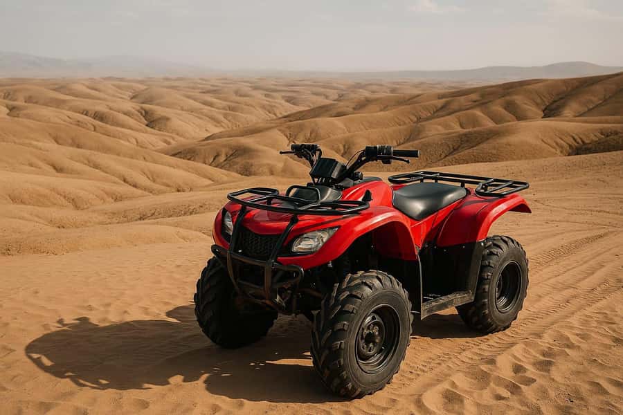 Agafay tour Quade Bike, Sunset and Romantic Dinner Show - Forty minutes on a quad through rocky desert