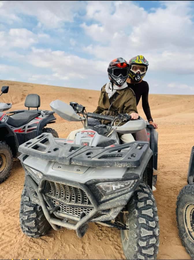 Agafay tour Quade Bike, Sunset and Romantic Dinner Show - Berber music, dancing, and fire after dark