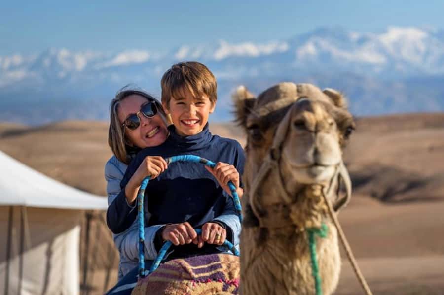 Agafay Tour: Sunset, Dinner, Camel ride, Quad and fire show - Sunset among Agafay’s white and ochre hills