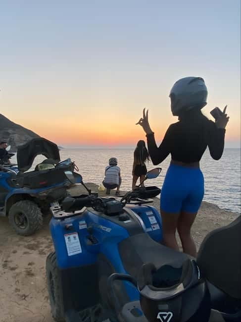 Agia Pelagia: Sunset or Morning Quad Tour & Ghost Town Visit - Sunset above the Fodele coast