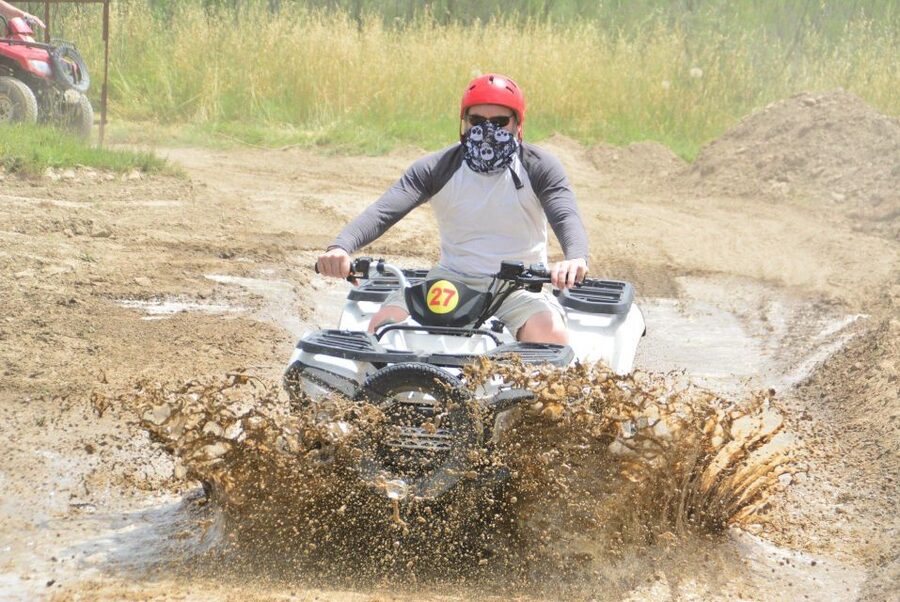Alanya: Forest Quad-Bike Excursion with Hotel Pickup - The muddy section and stream crossing