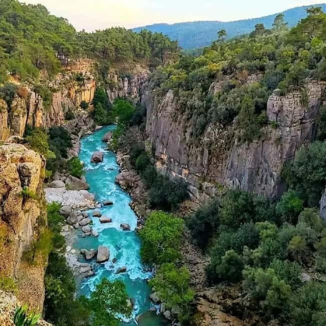 Alanya/Side/Antalya: Canyon Rafting, Buggy & Zipline Tour - Ziplining above the canyon scenery