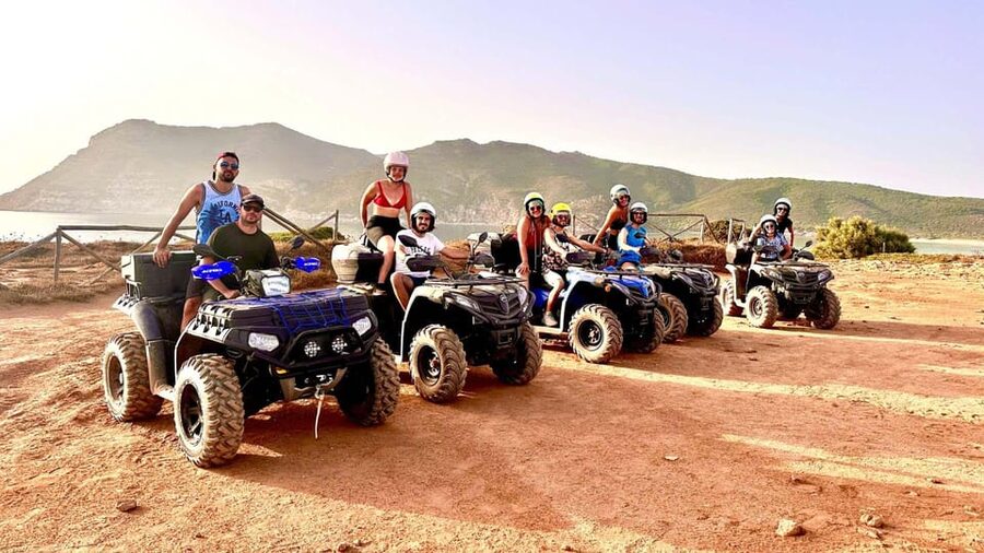 Alghero: Guided Quad Tour with Swim Stop - The briefing and quad setup