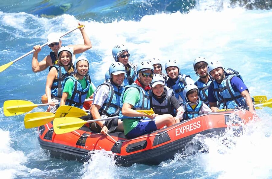 Antalya Buggy, Quad, Jeep, Rafting & Zipline Tour with Lunch - Riverside lunch before the final run