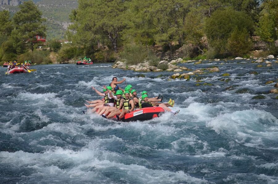 Antalya: Canyoning, Rafting, Quad, Jeep & Zipline with Lunch - Canyoning through cold river water