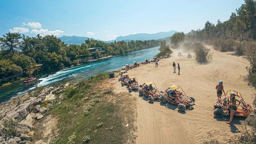 Antalya/Side: Quad, Buggy, Rafting & Zipline Tour with Lunch - A quick zipline over the river