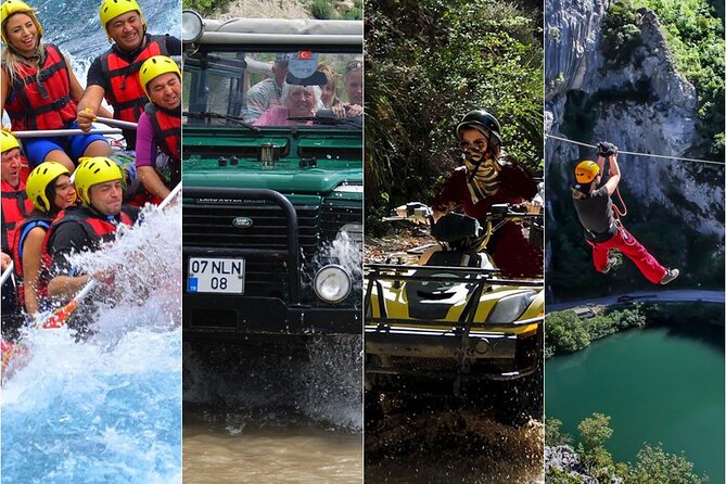 Antalya Super Combo W/Rafting ,Jeep Safari ,Quad Biking & Zipline - The day at a glance