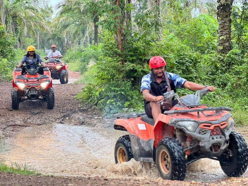 Ao Nang: Krabi kayaking and and ATV Extreme - Fruit, water, and a simple break by the shore