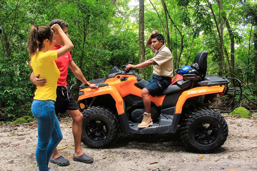 ATV Adventure to Jade Cavern Double - Swimming in the emerald water