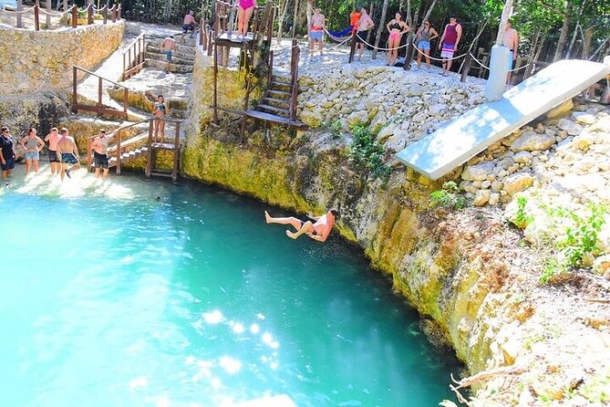ATV Circuit in Cancun, Horseback Riding, Zip Lines, Cenote, lunch - The cenote’s jumps and short swim