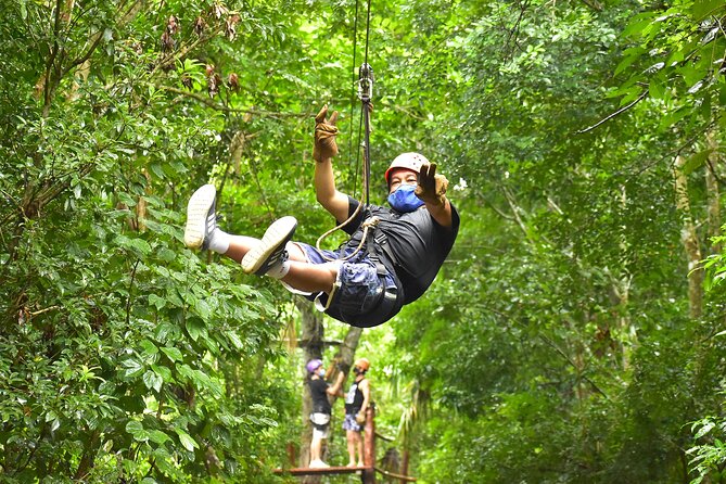 ATV Combo Horseback Riding, ATV, Ziplines, Cenote and Lunch - Riding the ATV trail, with a practical warning