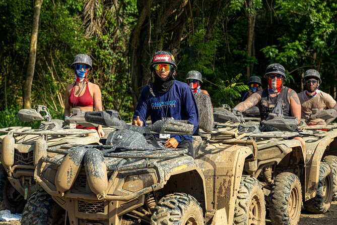 ATV Double Rider Adventure Near San Juan - Hacienda Campo Rico - The briefing and first turn behind the guide