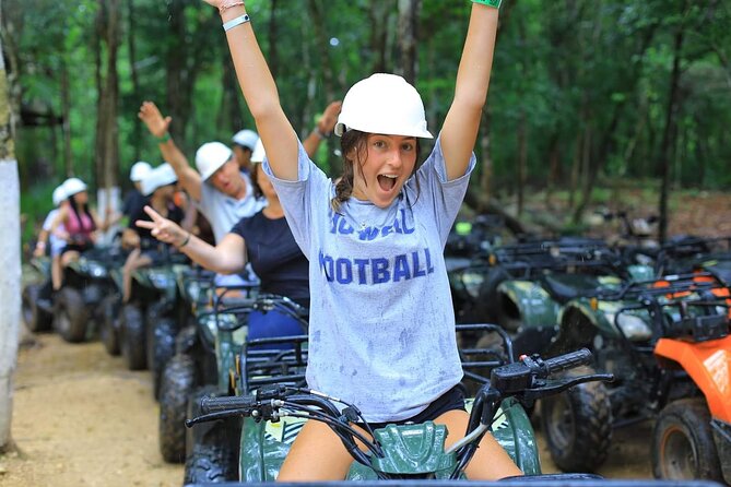 ATV Excursion: Discover El Cedral Town & Ruins, Cenote Swim - Riding the ATV through jungle trails