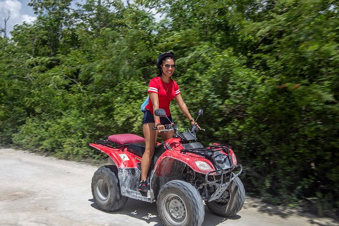 ATV Mud Kicking and Snorkeling by Boat in Cozumel - Riding toward El Cedral and the cenote