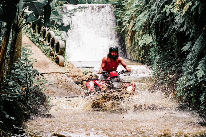 ATV Quad Bike Bali with Waterfall Gorilla Cave and Lunch - A lunch stop with rice terrace views