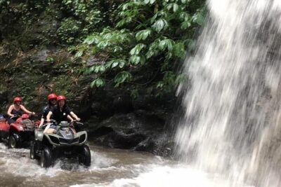ATV Quad Bike Through Tunnel and Waterfall in Bali