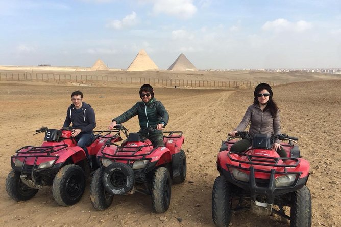 ATV Quad Bike Tour at Pyramids of Giza - The safety briefing and first run over the sand