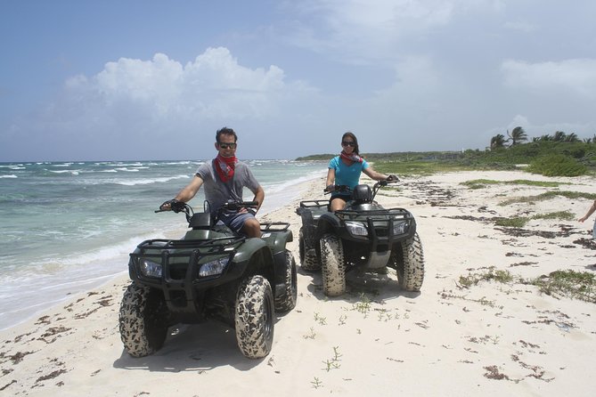 ATV Seashore + Cenote Combo: Mezcalitos & Mayan Cenote Experience - Swimming in an open-air Mayan cenote