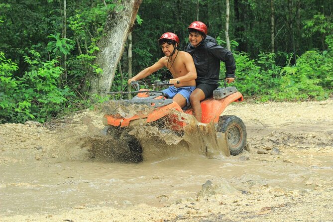 ATV Tour from Cancun and Puerto Morelos with Ziplines and Cenote. - ATV trails with safety gear and guides