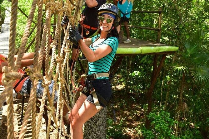 ATV Tour, Zip Lines, Horseback Riding, Cenote and Tequila Tasting - The cenote with a short thrill ride