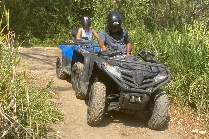 ATV, Zipline, Horseback, Bamboo Rafting and Rick’s Cafe - ATV trails with mud, hills, and small streams