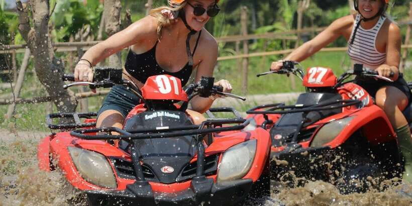 Bali: ATV Gorilla Cave, Ubud Monkey Forest, & Waterfall Tour - A muddy start at KeepAll Bali Adventure