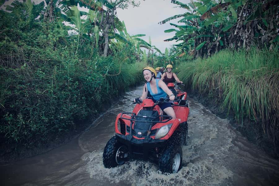 Bali: ATV Quad Bike & White Water Rafting Adventure - Getting muddy on the 1.5-hour ATV ride