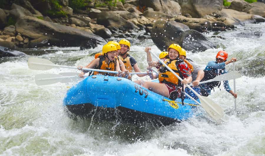 Bali: ATV Quad Bike & White Water Rafting Adventure - Walking down to the Ayung River