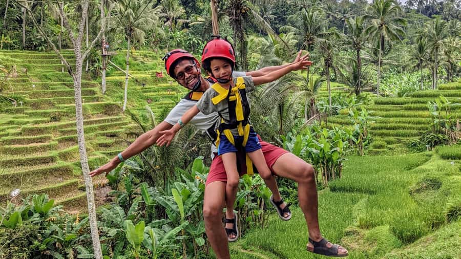 Bali: ATV Rafting Zipline Swing &Sky Bike in Ubud Rice Field - Rafting the Ayung River for about 2.5 hours