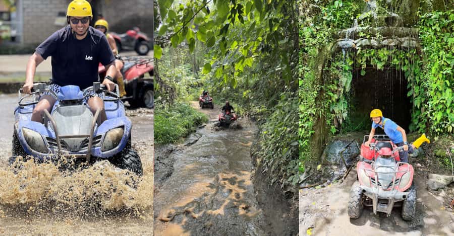 Bali: ATV Ride Adventure with track river bank, dense forest - Single ATV or tandem ride
