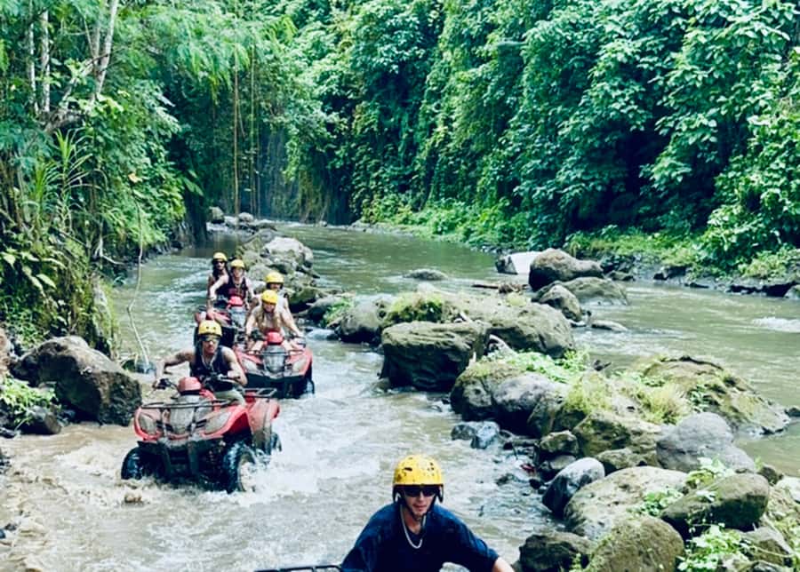 Bali: Beji River Adventure ATV Adventure Exclusive trails - The Mysterious Cave Tracks and changing water conditions