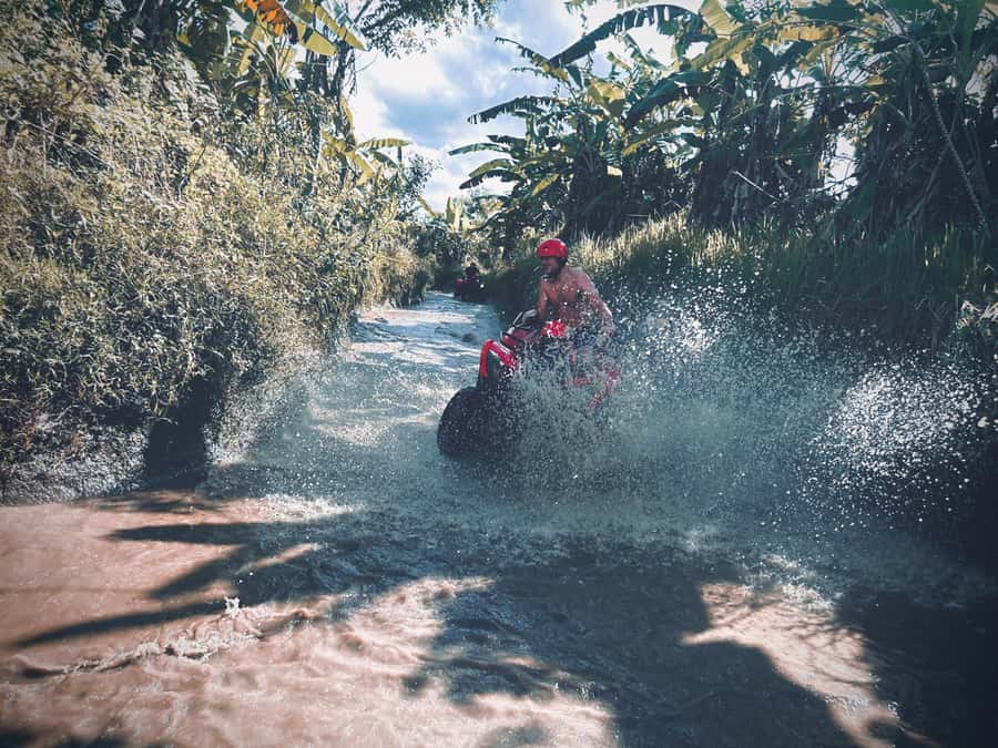 Bali: Ubud Gorilla Cave Track ATV & Waterfall Tour with Meal - Transport, timing, and the real length of the day
