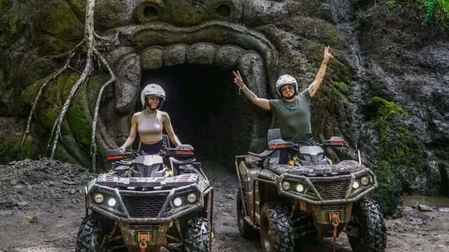 Bali: Waterfall Gorilla Cave ATV & Ubud Rafting Trip & Lunch - The 7 km Kingkong Cave ATV route