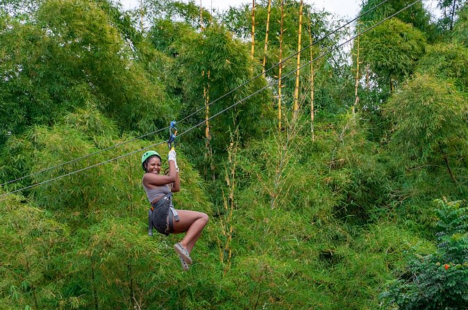 Bambuza ATV, Zipline and Horseback Adventure from Negril - Zip lining through bamboo and near the water