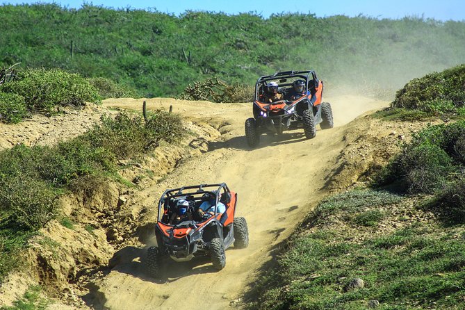 Beach and Desert Premium X3 UTV Tour in Cabo - Driving across dry riverbeds and coastal sand