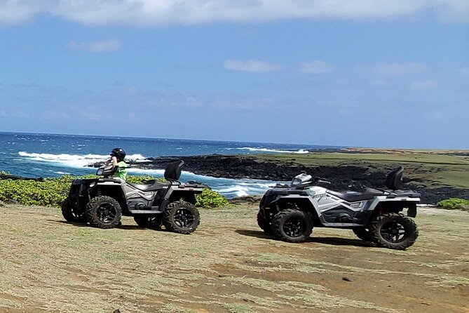 Big Island Southside ATV Tour - Kiawe forest and the shaded Paakea Bay break